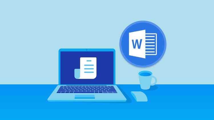 Laptop mit Dokument und WordPress Logo - Kurs: Word 2016 Training - Von 0 auf 100 zum Word ECDL Profi