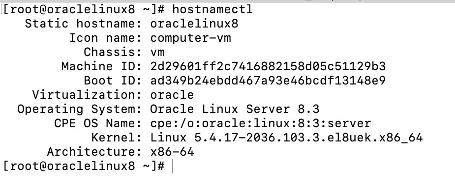 Anzeigen der Host-Informationen im Linux Terminal mit hostnamectl