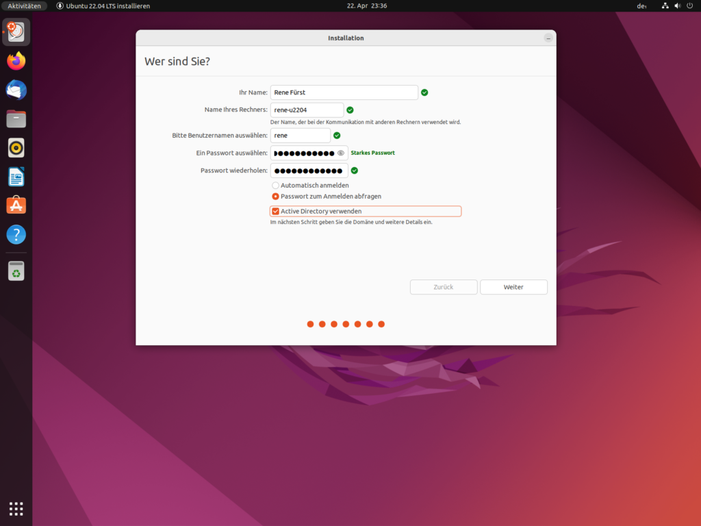 Ubuntu 22.04 LTS Jammy Jellyfish Installation