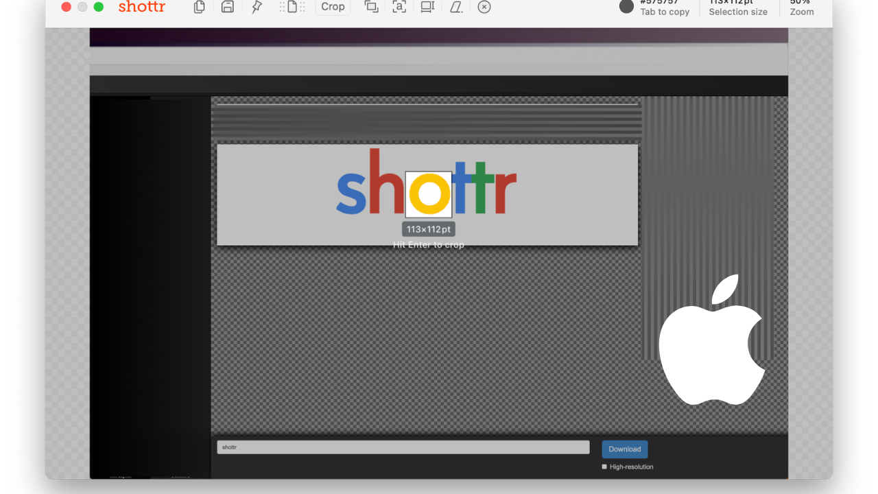 Oberfläche der Screenshot-App Shottr