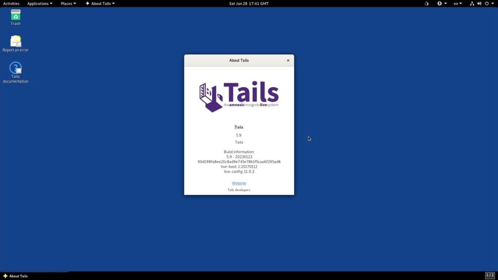 About Tails in Tails 5.9