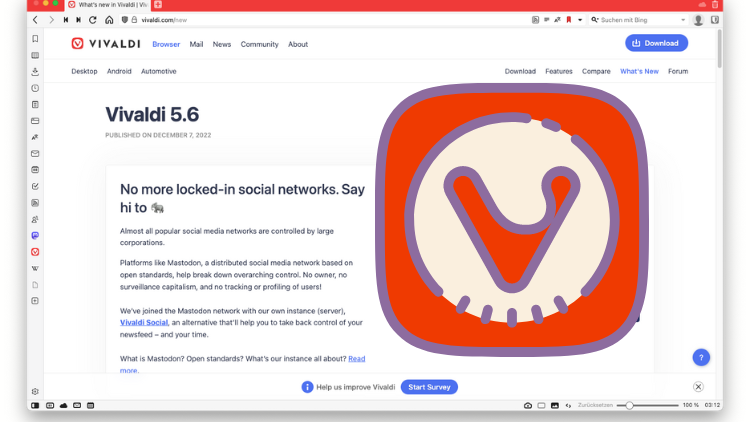 Vivaldi Browser Version 5.6